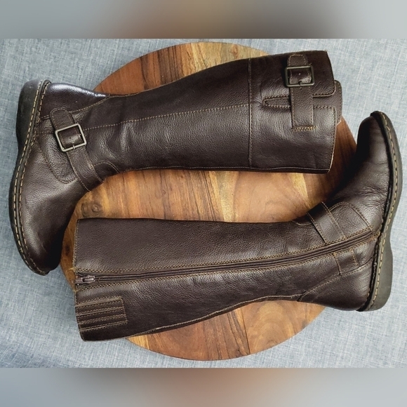 CABELAS Pebbled Leather Tall Knee Riding Boot Brown Sz 8.0 (fits more like 7.0) - Picture 4 of 11